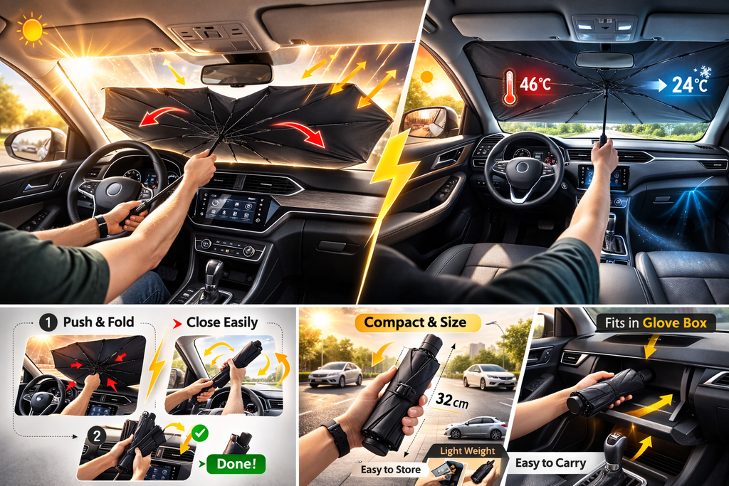 Car Windshield Sun Shade Umbrella